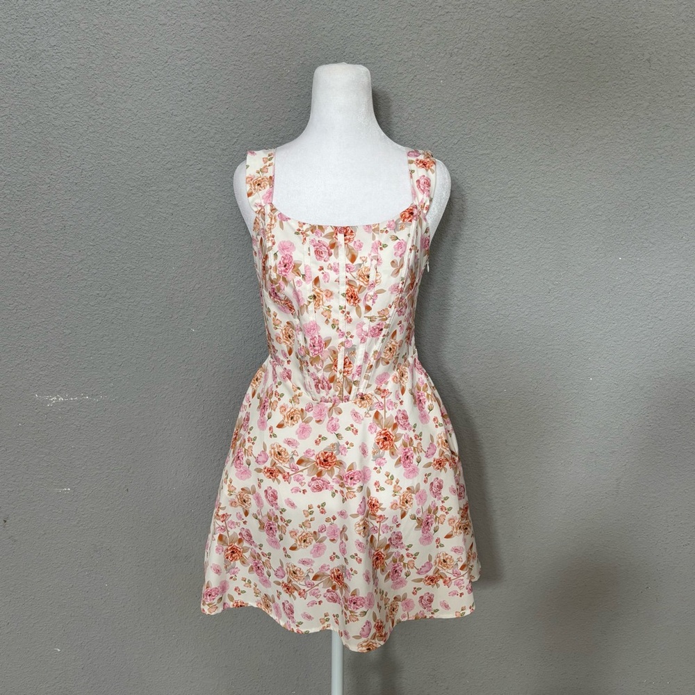 Corset Floral Print Dress